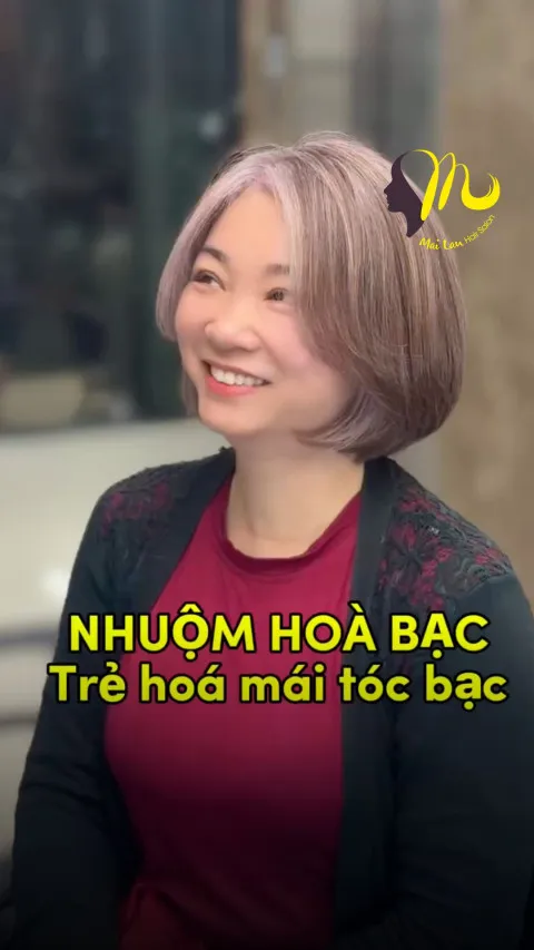 Nhuộm hoà bạc trẻ hoá mái tóc